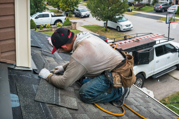 Professional Gutter Repair And Installation technician working in Reedsburg, WI